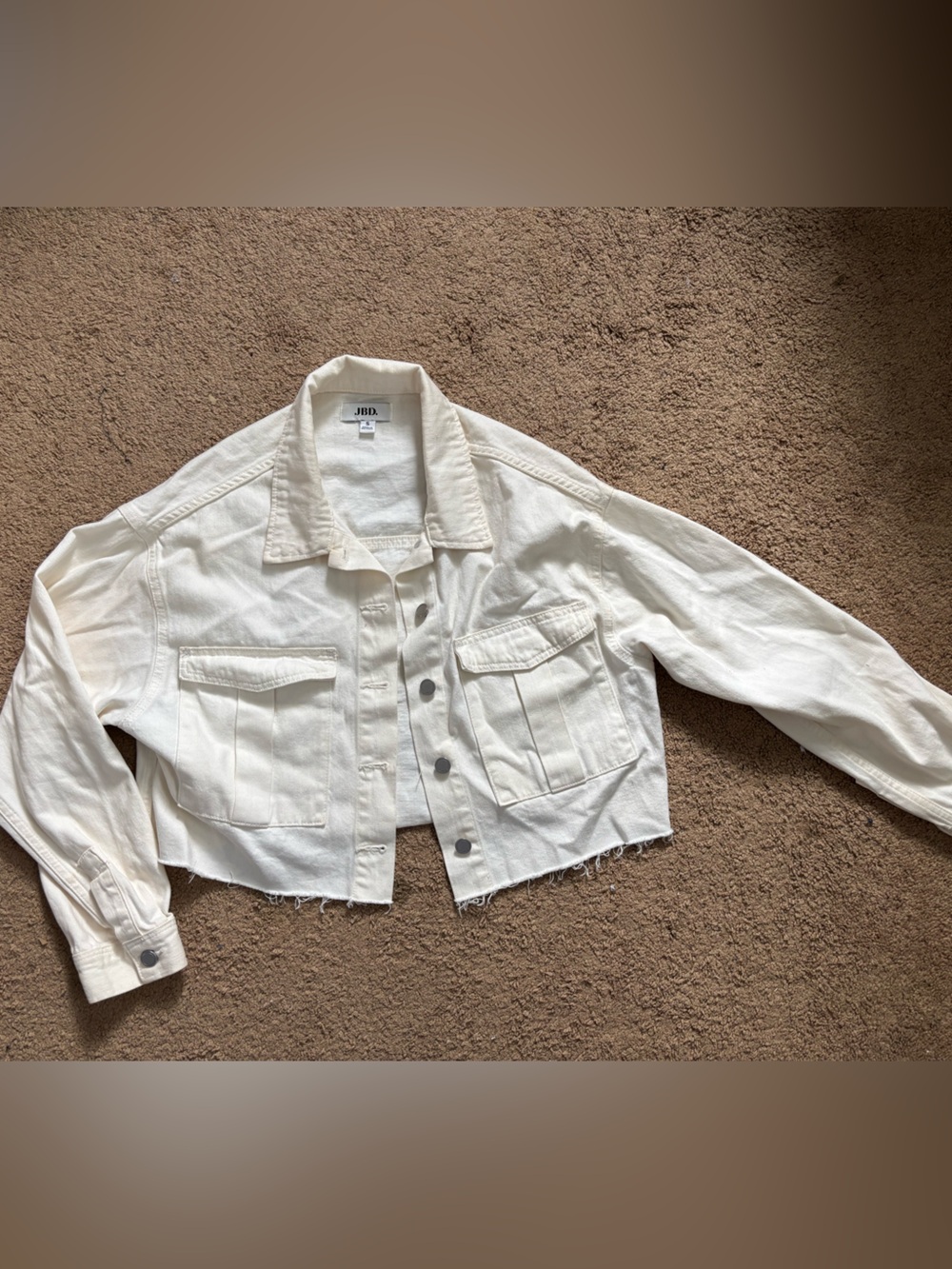 Off-White Cropped Denim Jacket - Women